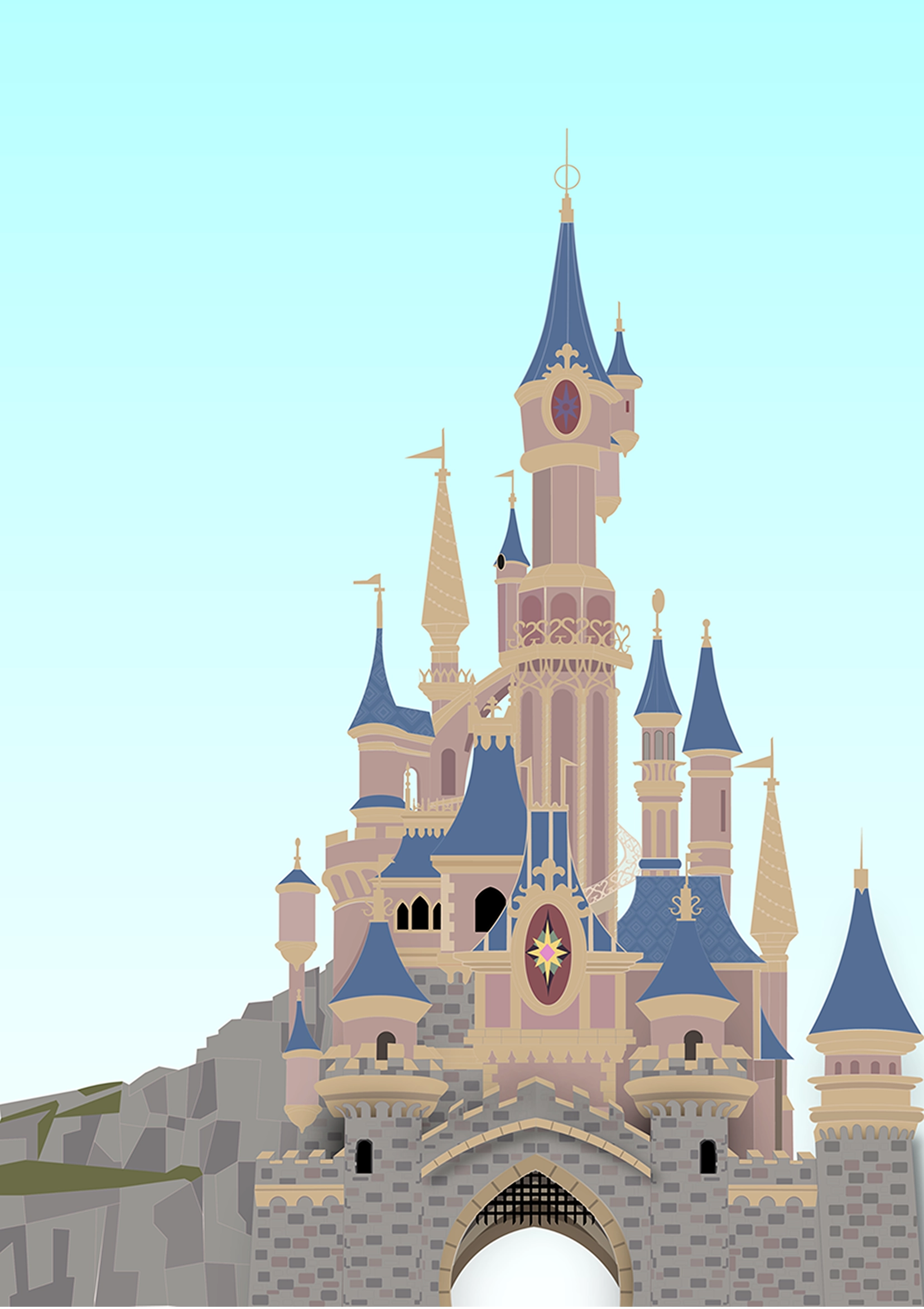 Affiche château disneyland paris